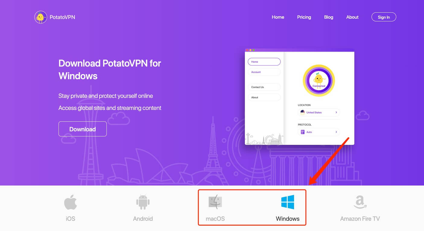 PotatoVPN free download